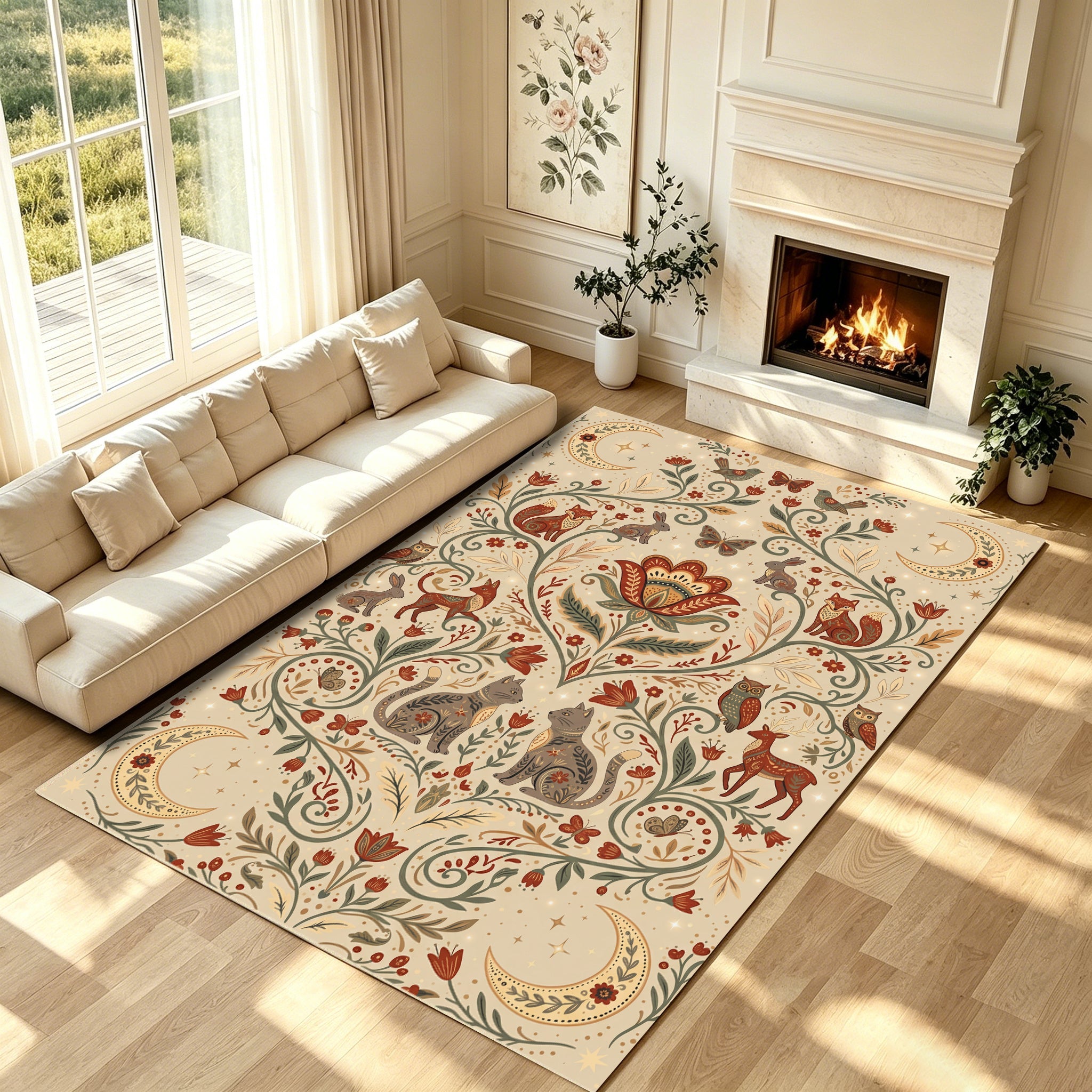 Build Tranquil Unwind Spaces With Plush Rugs & Warm Minimal Lighting