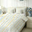 Liveonus 7pc Pastel Daisy Wavy Stripe Complete Bed In A Bag Comforter Set