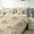 Liveonus 7pc Beige 3D Rose Lace Complete Bed In A Bag Comforter Set