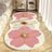 Liveonus Irregular 3D Flower Runner Rug Soft Bedroom Floral Carpet