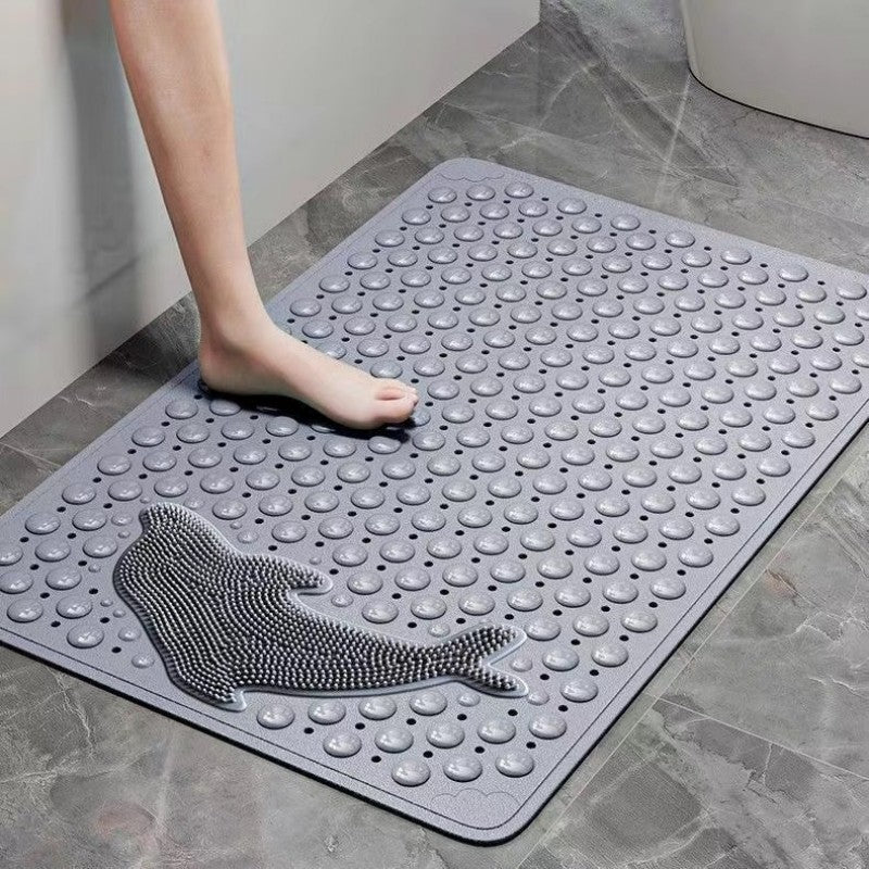 Liveonus Shower Mat Non Slip with Dolphin Foot Scrubber
