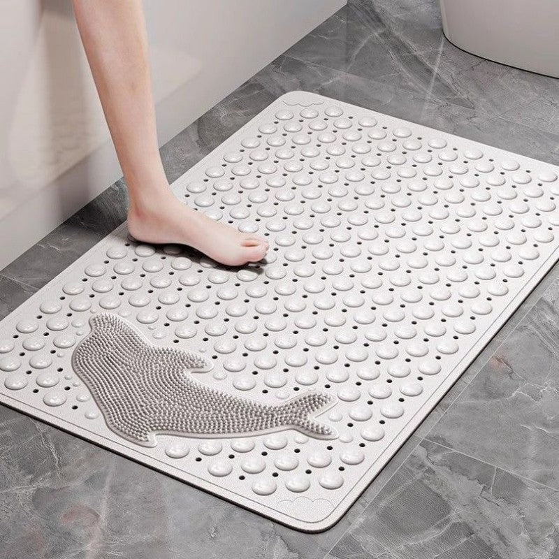 Liveonus Shower Mat Non Slip with Dolphin Foot Scrubber