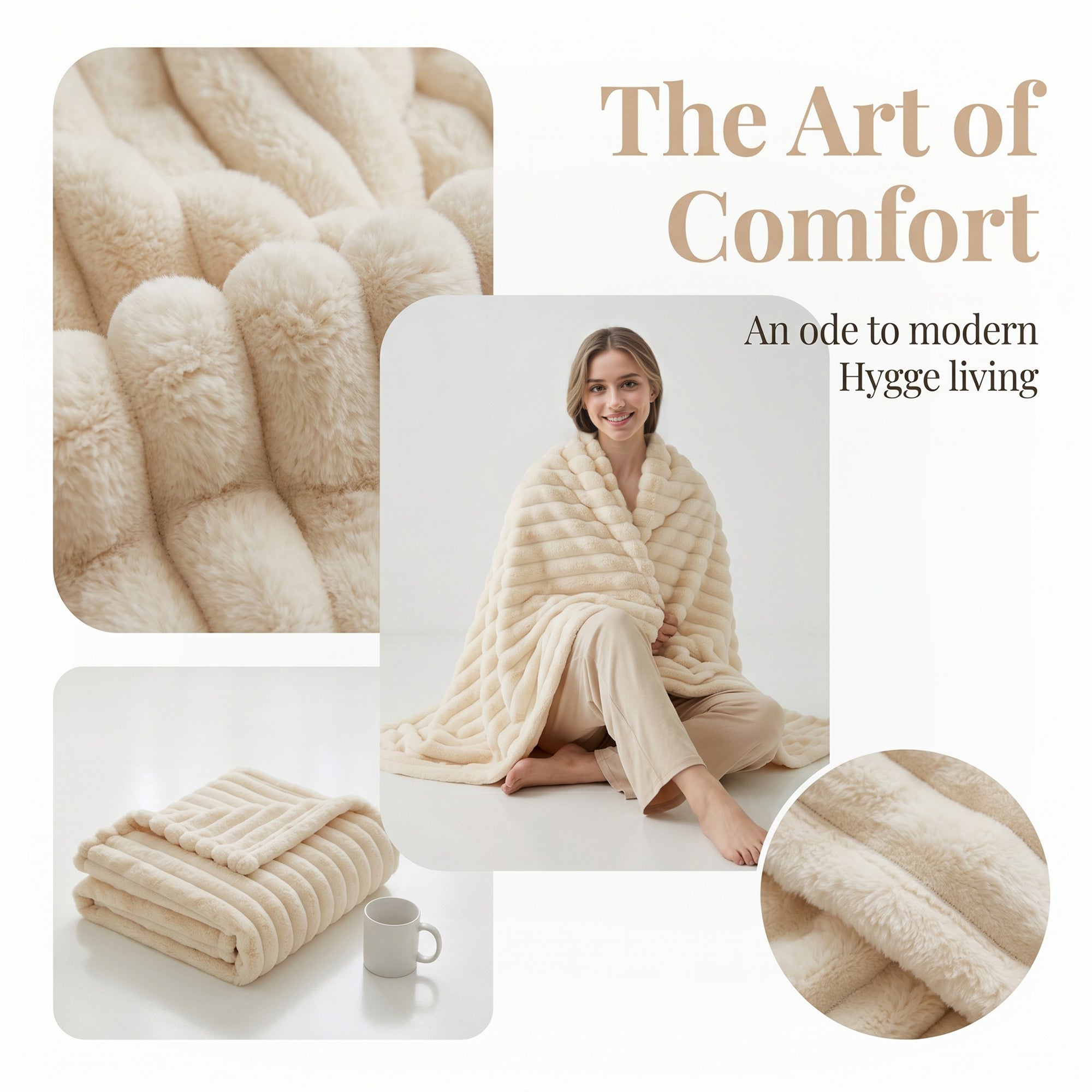 Fluffy Soft Warm Faux Rabbit Blanket