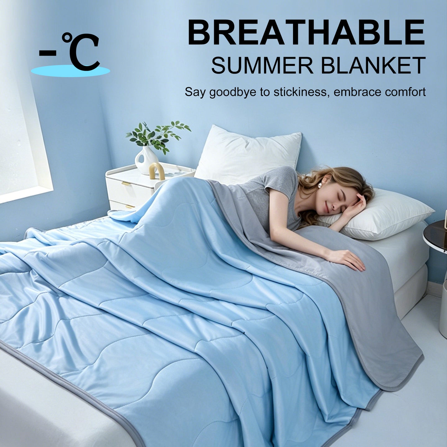 Long Lasting Cool Feel Super Soft Summer Air Conditioner Quilt Cooling Blanket