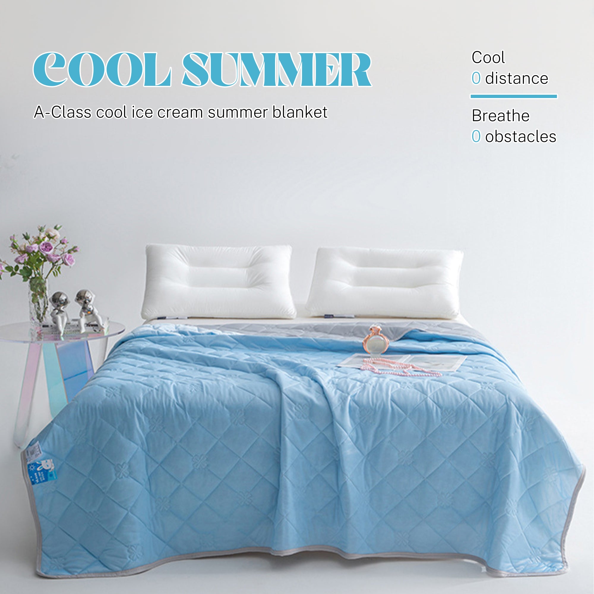 Lightweight Breathable Double-Sided Cooling Blanket Summer Quilt
