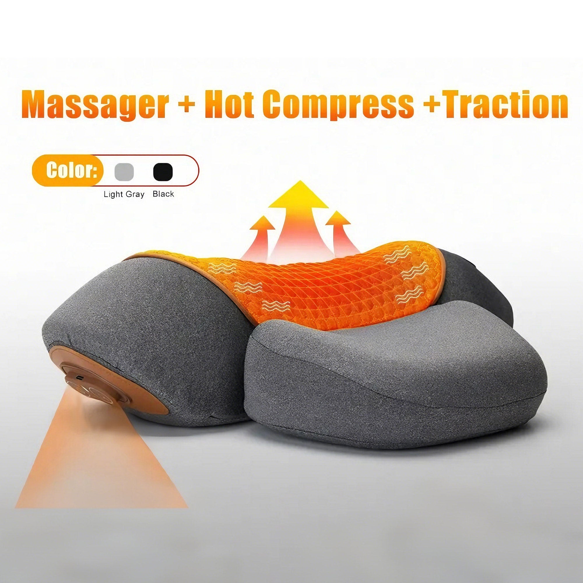 3-in-1 Heated Ergonomic Support Massager Pillow