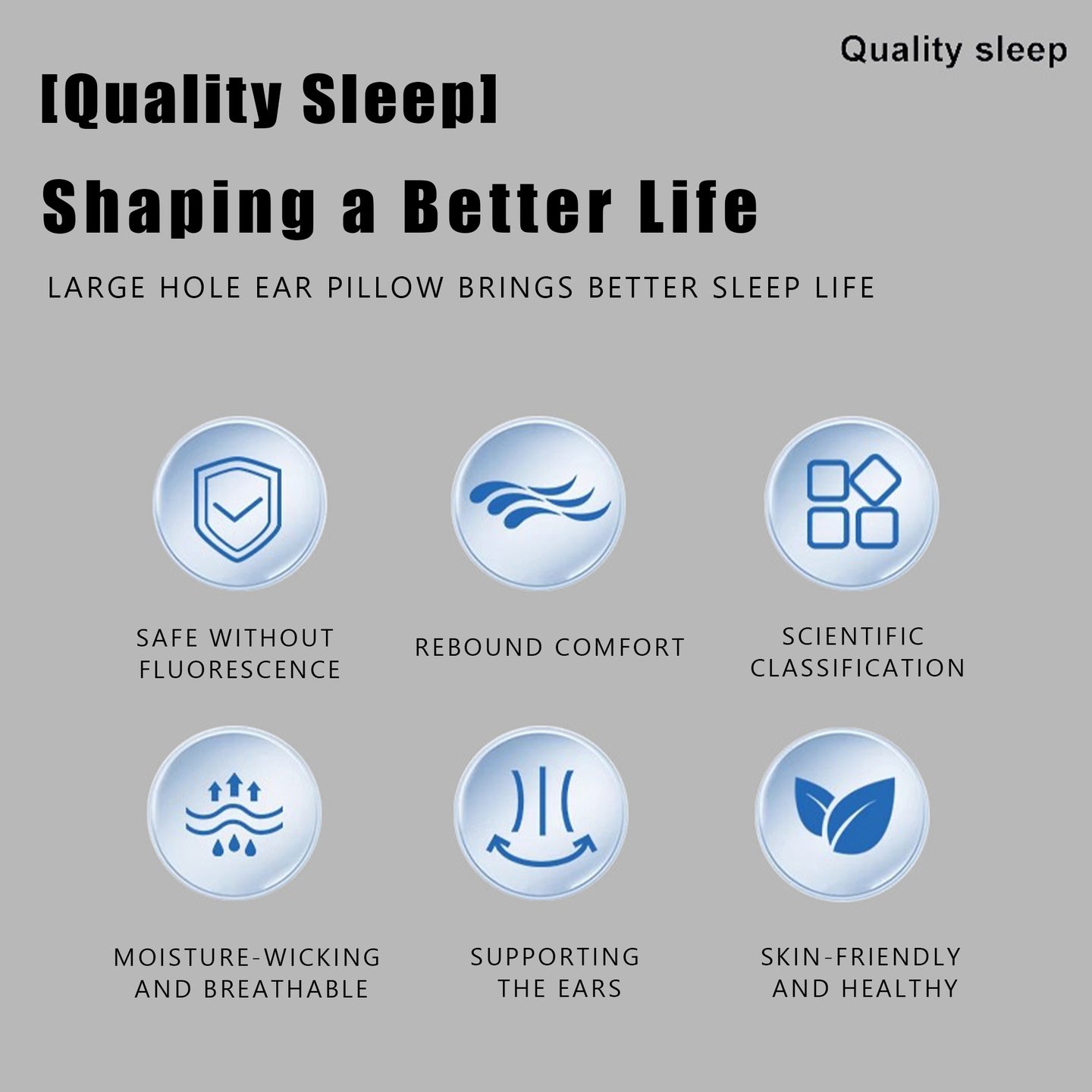Ear Piercing Pillow for Side Sleepers,Ear Pressure Relief & Neck Support Design