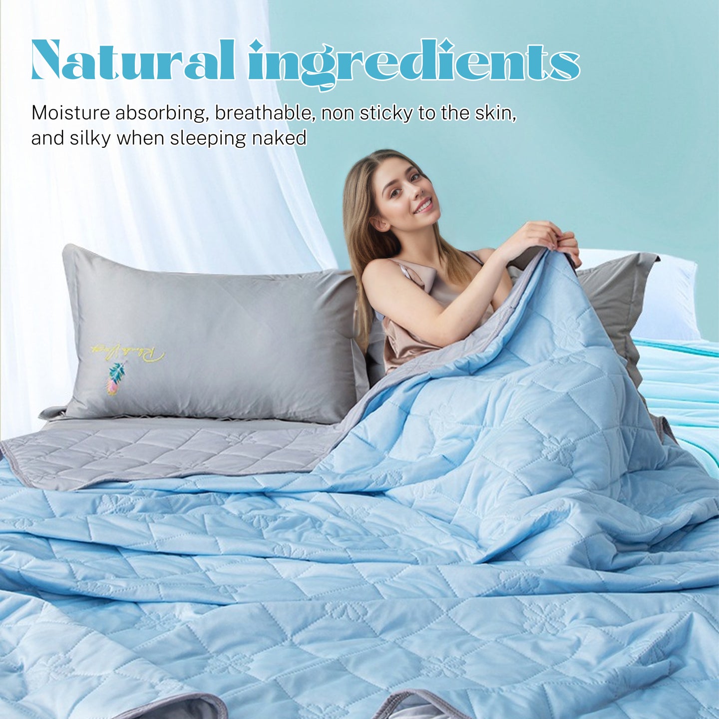 Lightweight Breathable Double-Sided Cooling Blanket Summer Quilt