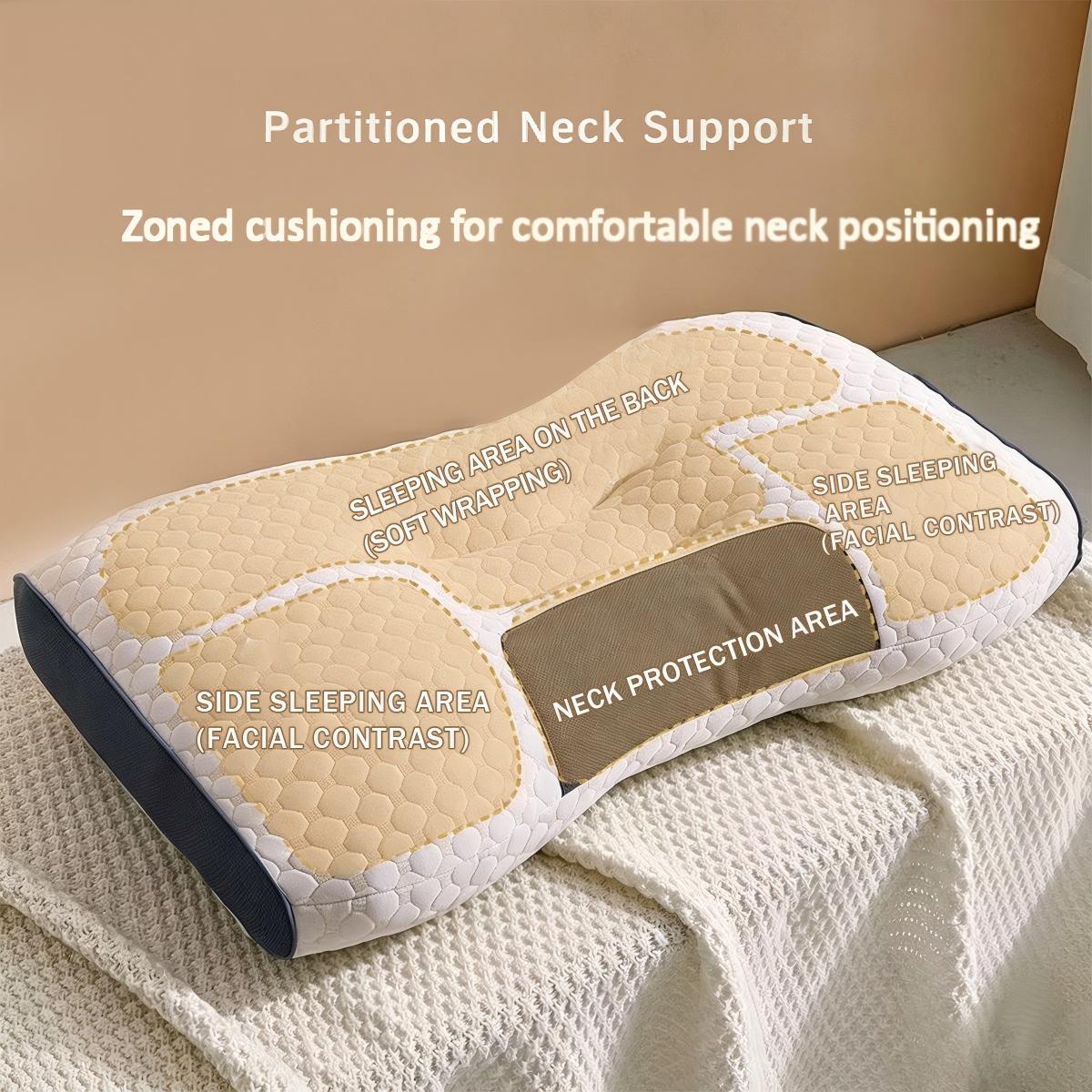3D Bubble Knit Non-Collapse Ergonomic Partition Support Contour Pillow