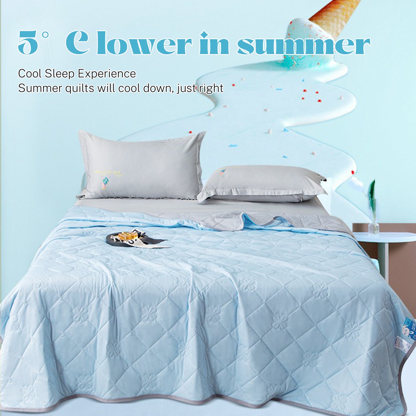 Lightweight Breathable Double-Sided Cooling Blanket Summer Quilt