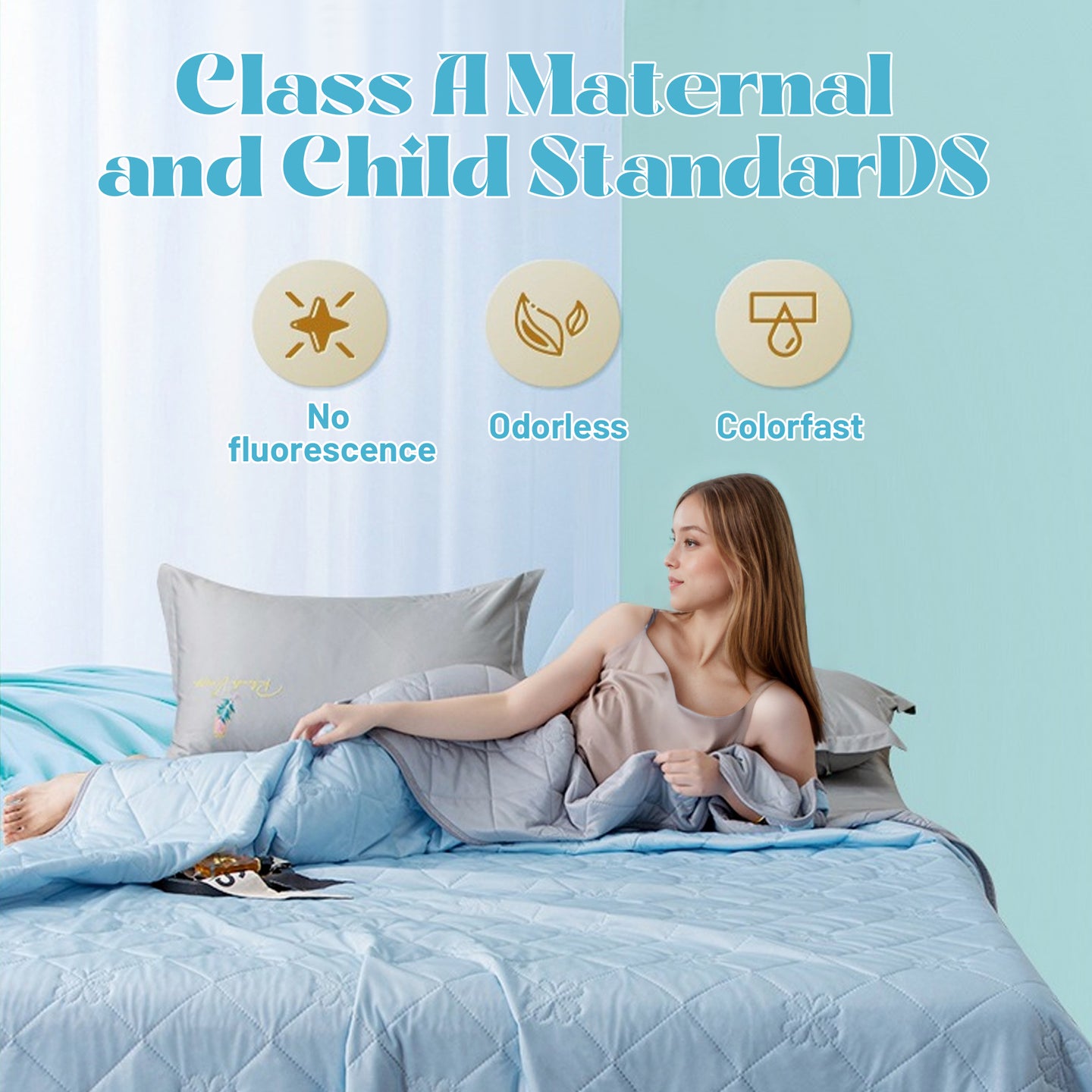 Lightweight Breathable Double-Sided Cooling Blanket Summer Quilt