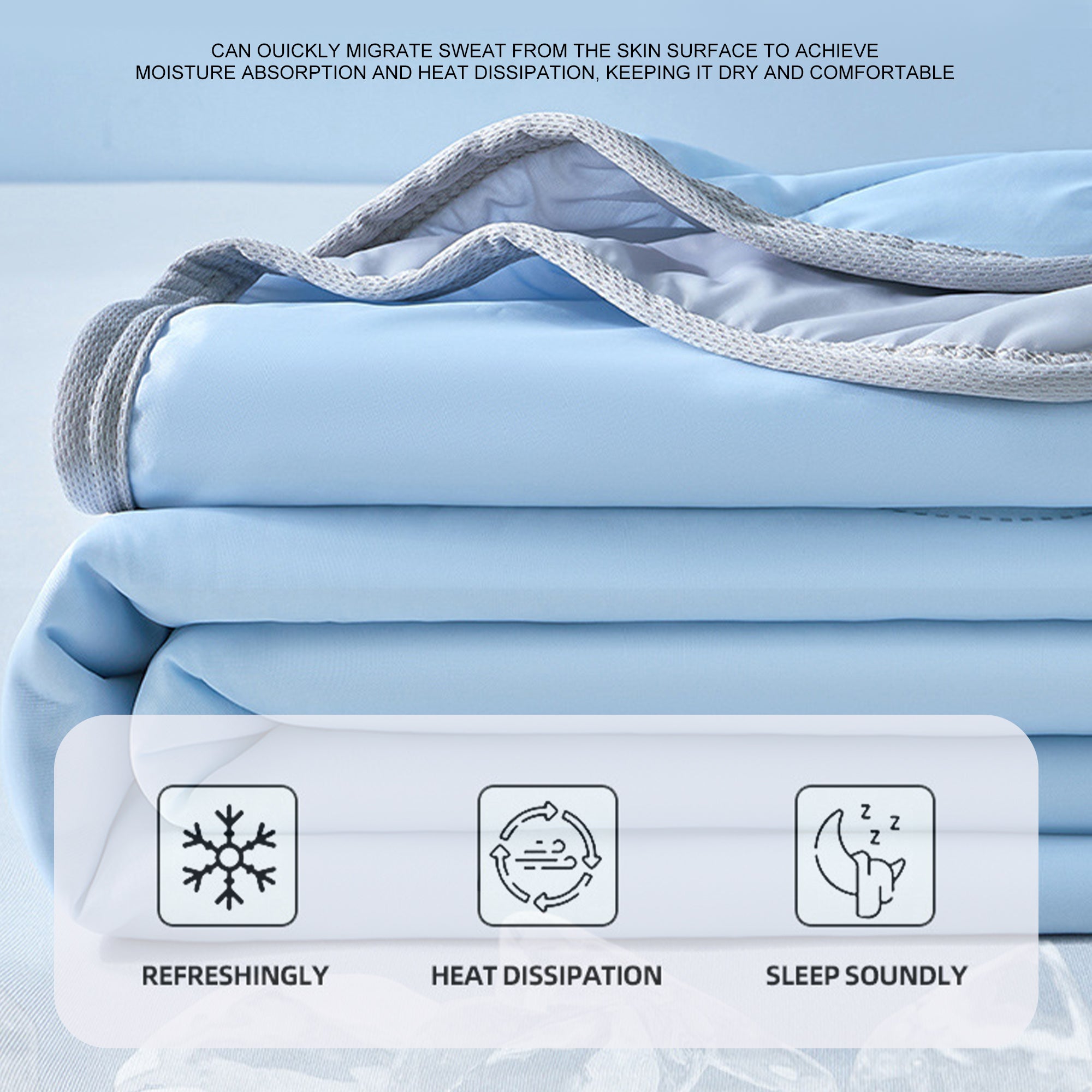 Long Lasting Cool Feel Super Soft Summer Air Conditioner Quilt Cooling Blanket