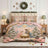 7 Pieces Pink Christmas Nativity Scene Bed in a Bag Bedding Set