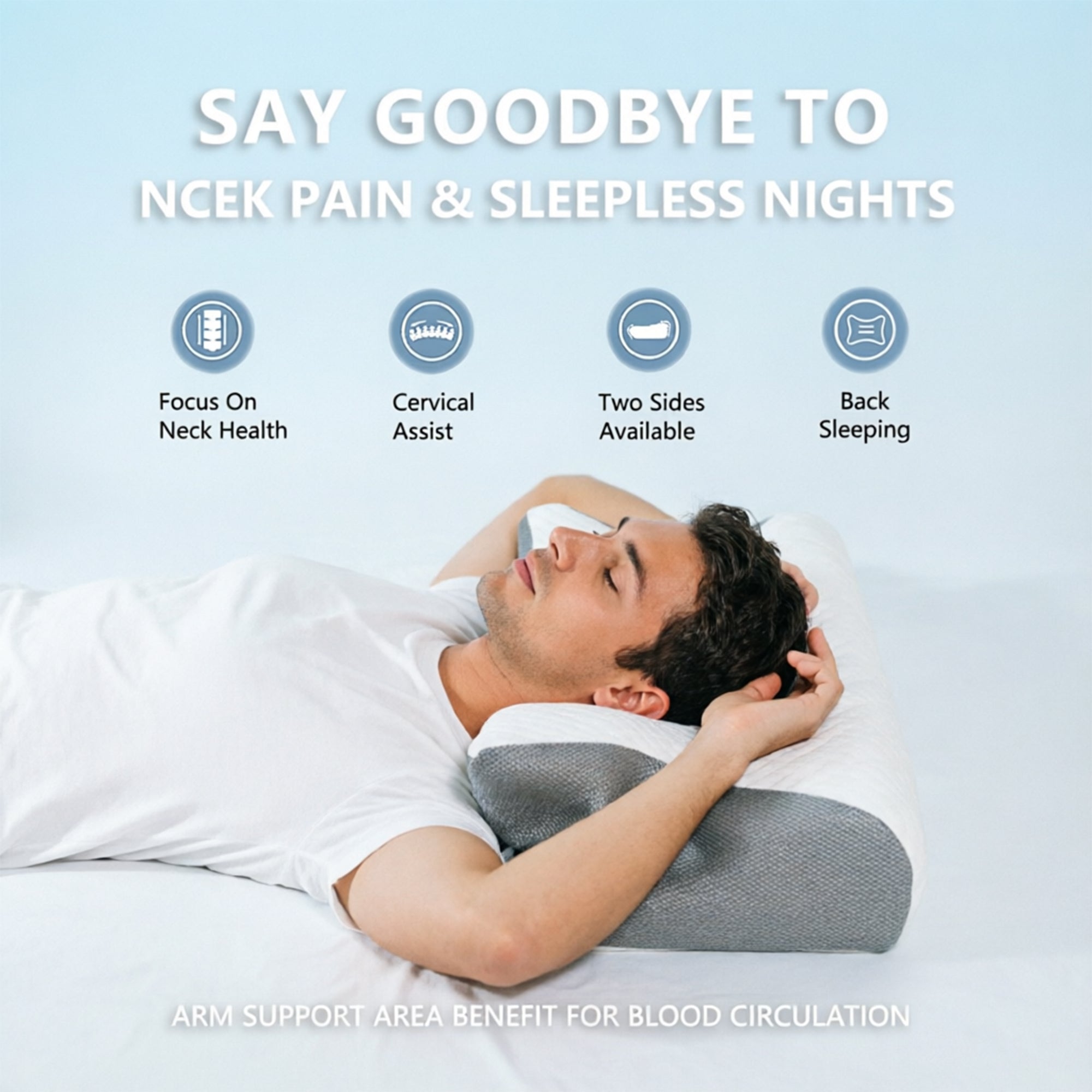 Ergonomic Butterfly Neck Support Memory Foam Pillow