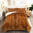 3 Pieces Soft Leopard Print Plush Comforter Set for Fall & Winter