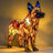 Stained-Glass Aesthetic Resin Dog Desk Lamp