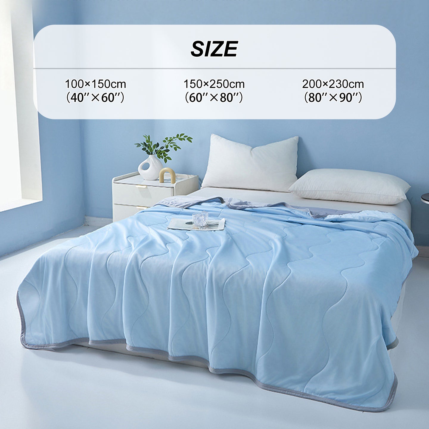 Long Lasting Cool Feel Super Soft Summer Air Conditioner Quilt Cooling Blanket