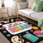 Let's Read Colorful Book Kids Non Slip Area Rug