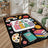 Let's Read Colorful Book Kids Non Slip Area Rug