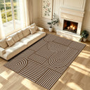 Liveonus Mid‑Century Modern Abstract Geometric Line Area Rug