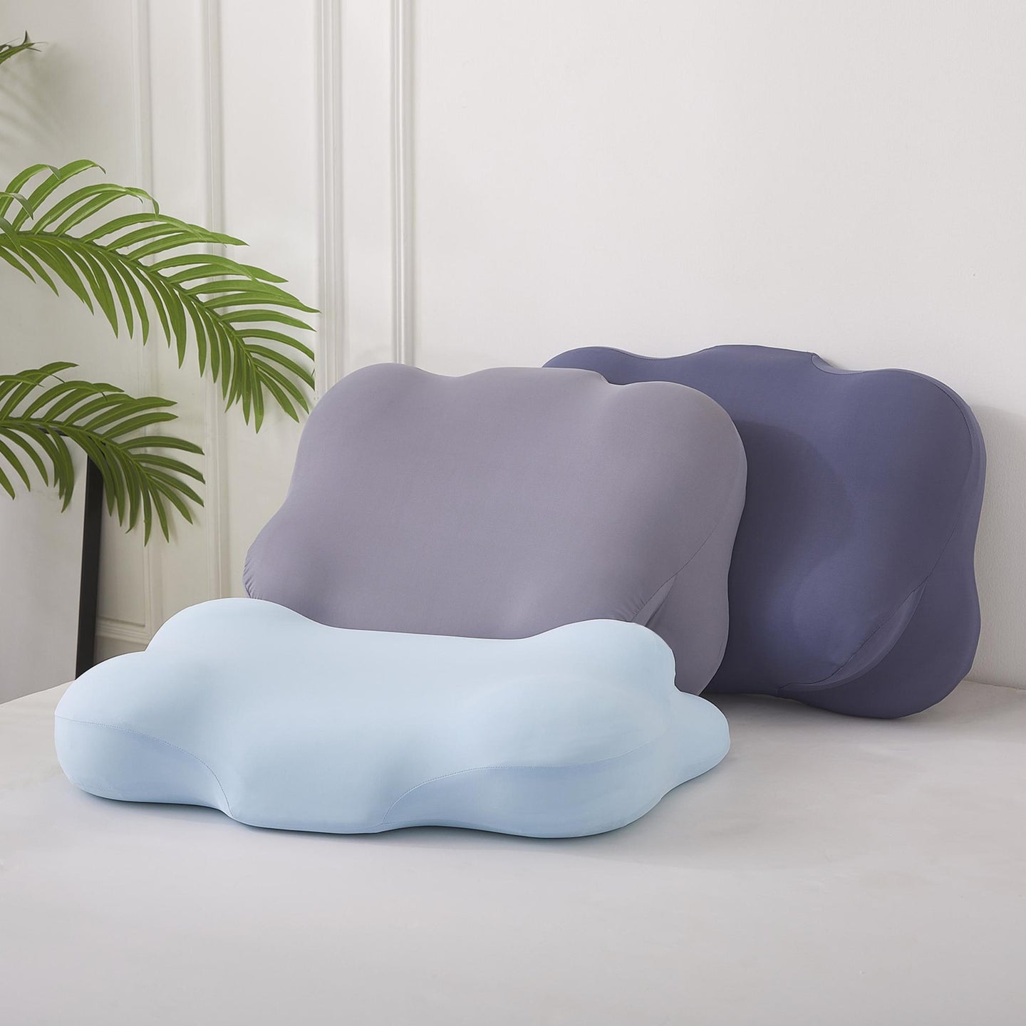 Ergonomic Cloud Contour Memory Foam Pillow with Arm Armrests
