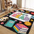 Let's Read Colorful Book Kids Non Slip Area Rug