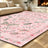 Liveonus Vintage Butterfly Insect Botanical Washable Area Rug