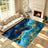 Liveonus Marble Swirl Abstract Gold Vein Non‑Slip Area Rug