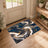 Marble Swirl Fluid Abstract Gold Vein Non‑Slip Area Rug