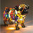 Stained-Glass Aesthetic Resin Dog Desk Lamp