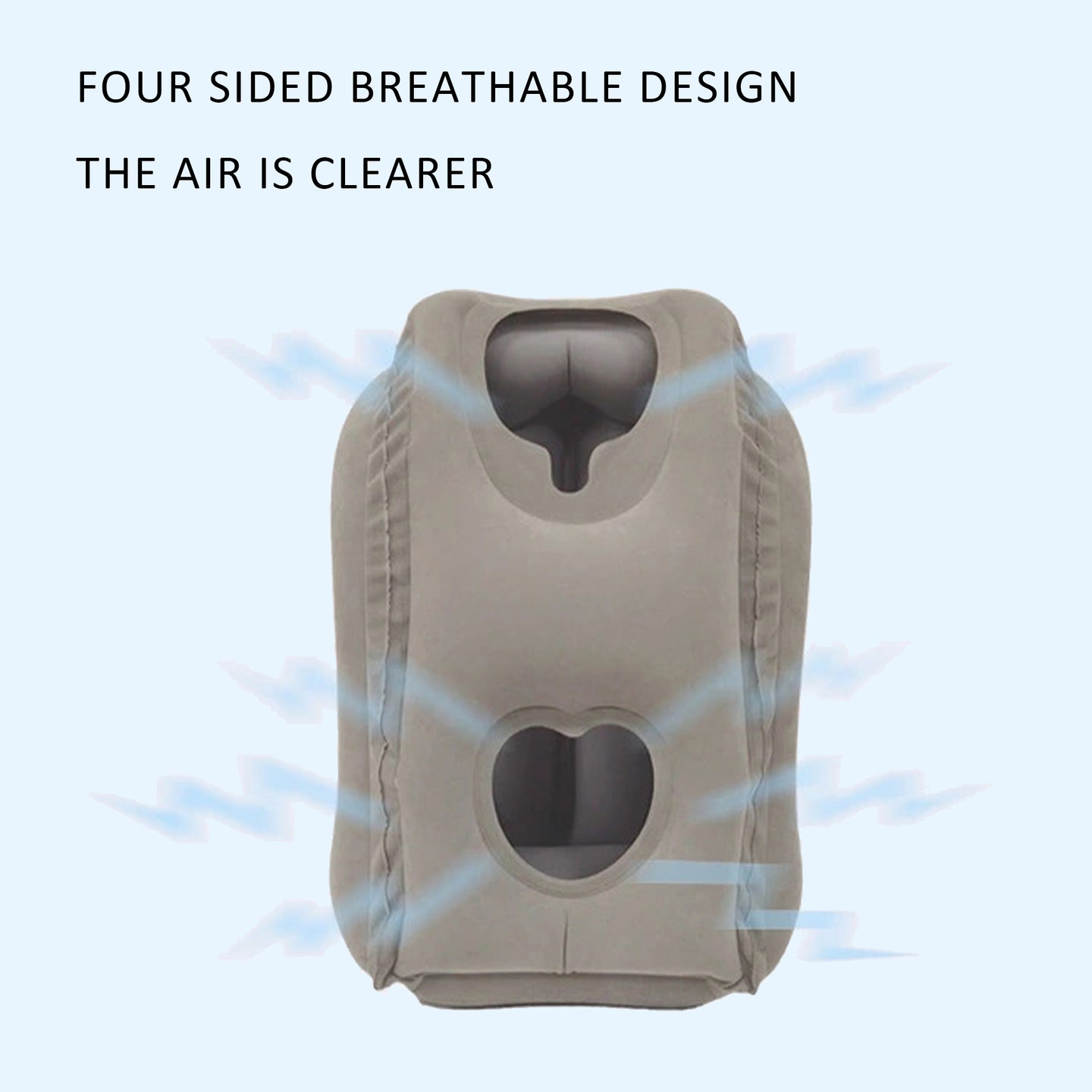 Ergonomic Forward-Leaning Inflatable Travel Pillow