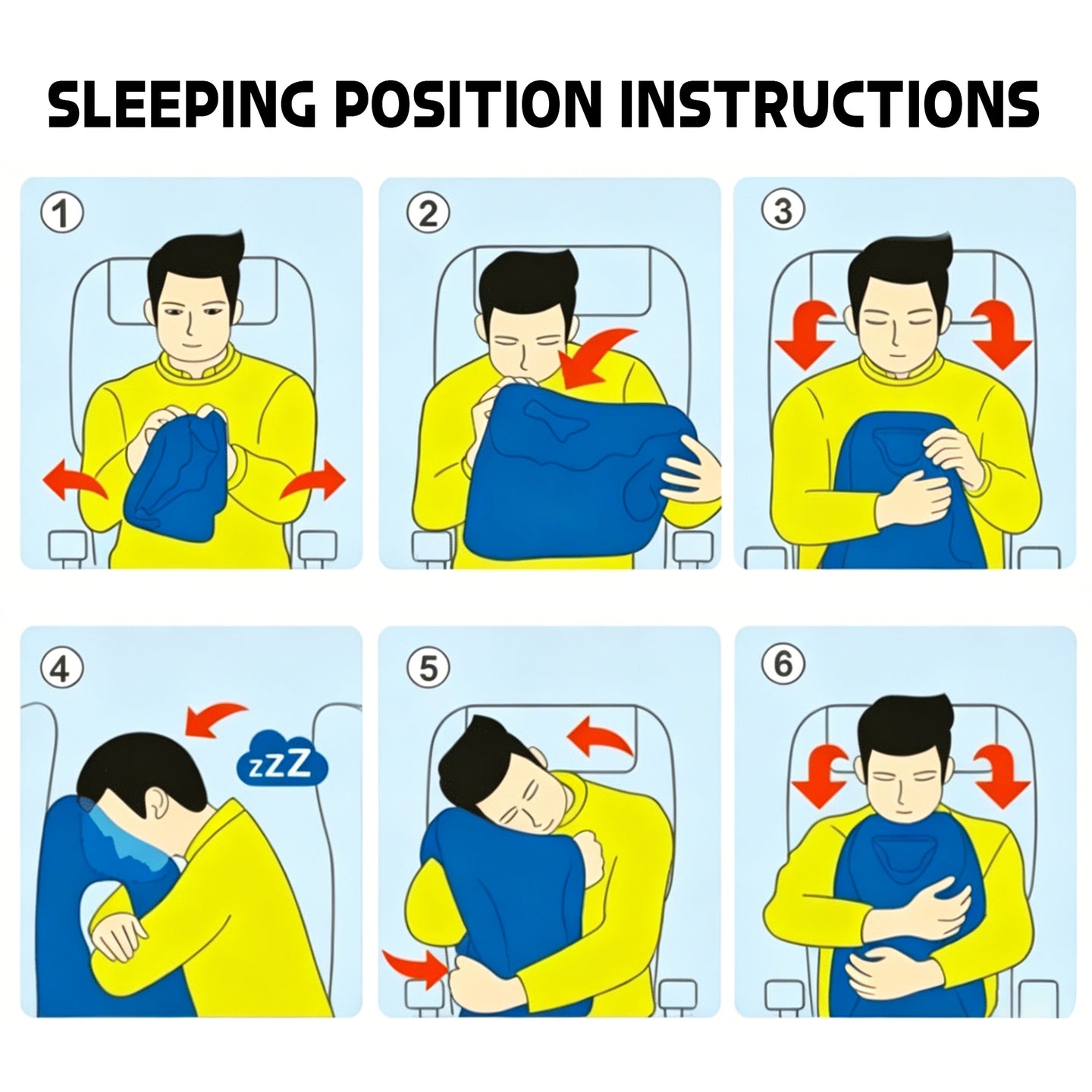 Ergonomic Forward-Leaning Inflatable Travel Pillow
