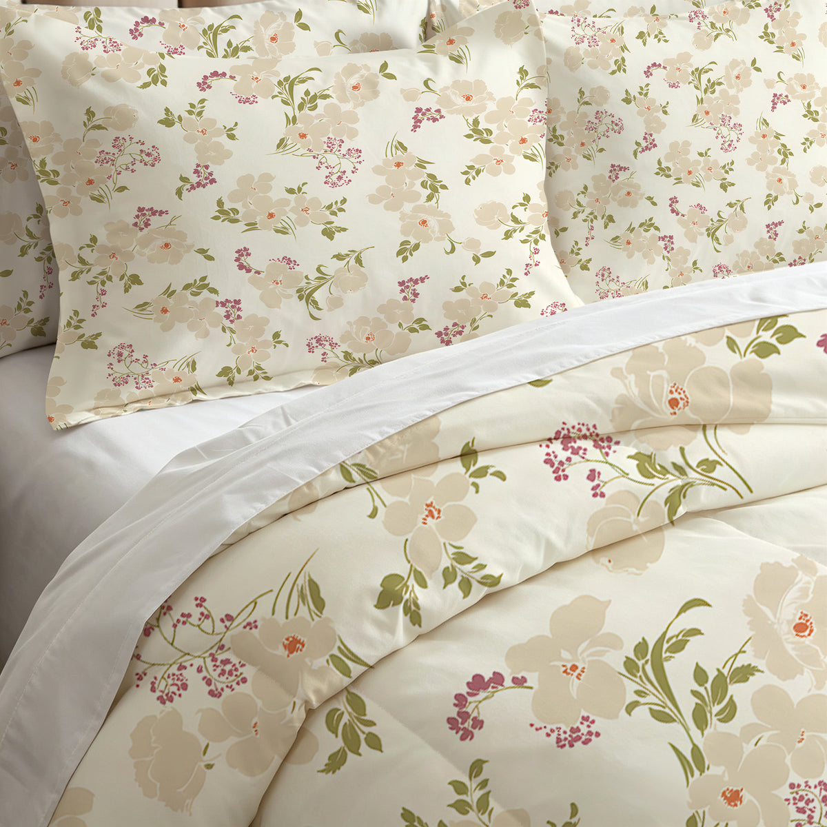 7-Piece Vintage Floral Comforter Set