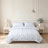 Liveonus Soft Lightweight Blue Butterfly Floral Comforter 3Pcs Bedding Set