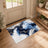Marble Swirl Fluid Abstract Gold Vein Non‑Slip Area Rug