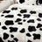 3 Pieces Soft Cow Print Plush Comforter Set for Fall & Winter