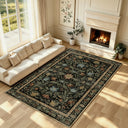 Liveonus Machine Washable French Country Vintage Floral Area Rug