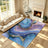 Liveonus Marble Swirl Abstract Gold Vein Non‑Slip Area Rug