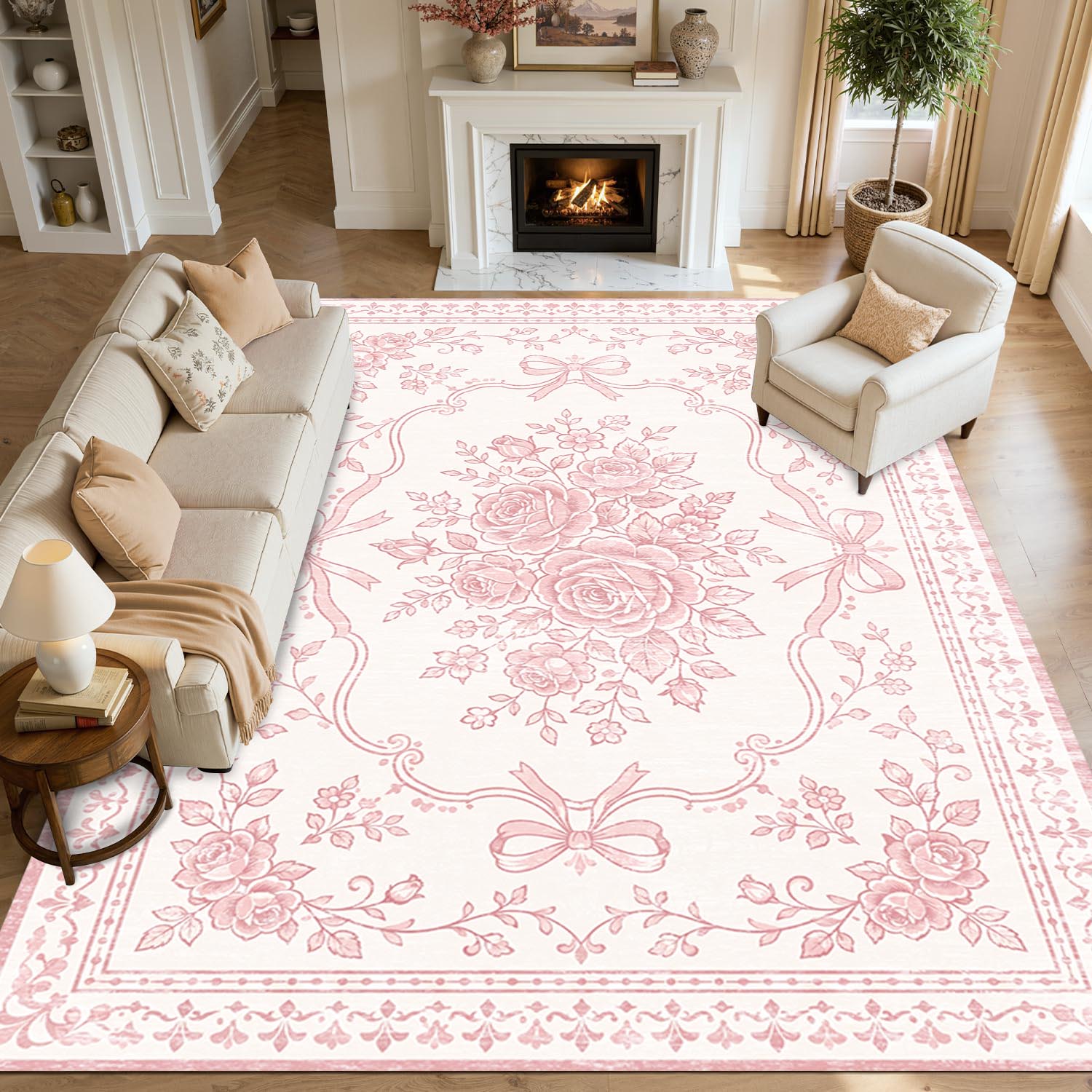 Vintage Boho Non Slip Washable Area Rug