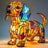 Stained-Glass Aesthetic Resin Dog Desk Lamp