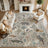 Vintage Animal Non Slip Washable Area Rug – Safari animal botanical pattern blue neutral tones