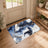 Marble Swirl Fluid Abstract Gold Vein Non‑Slip Area Rug