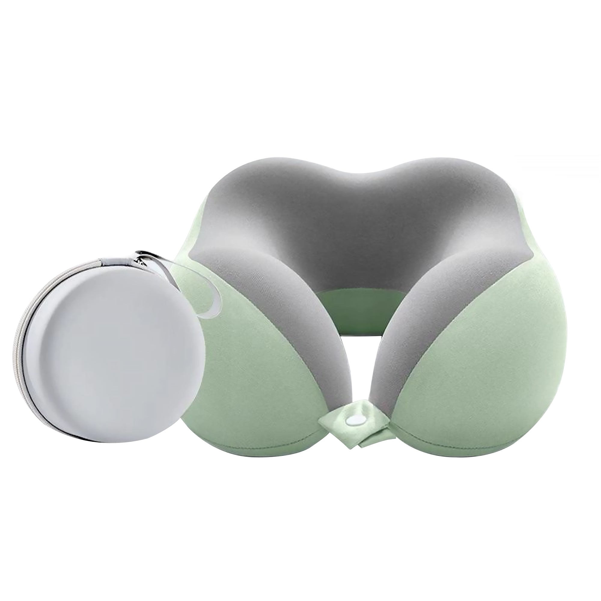 Ergonomic Travel Pillow with Capsule Case 360° Neck & Chin Support
