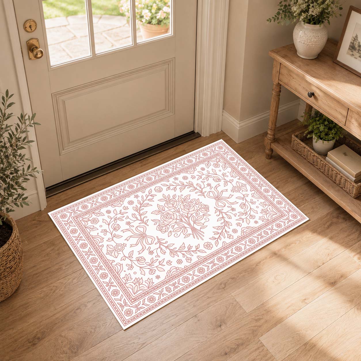 Vintage Boho Non Slip Washable Area Rug