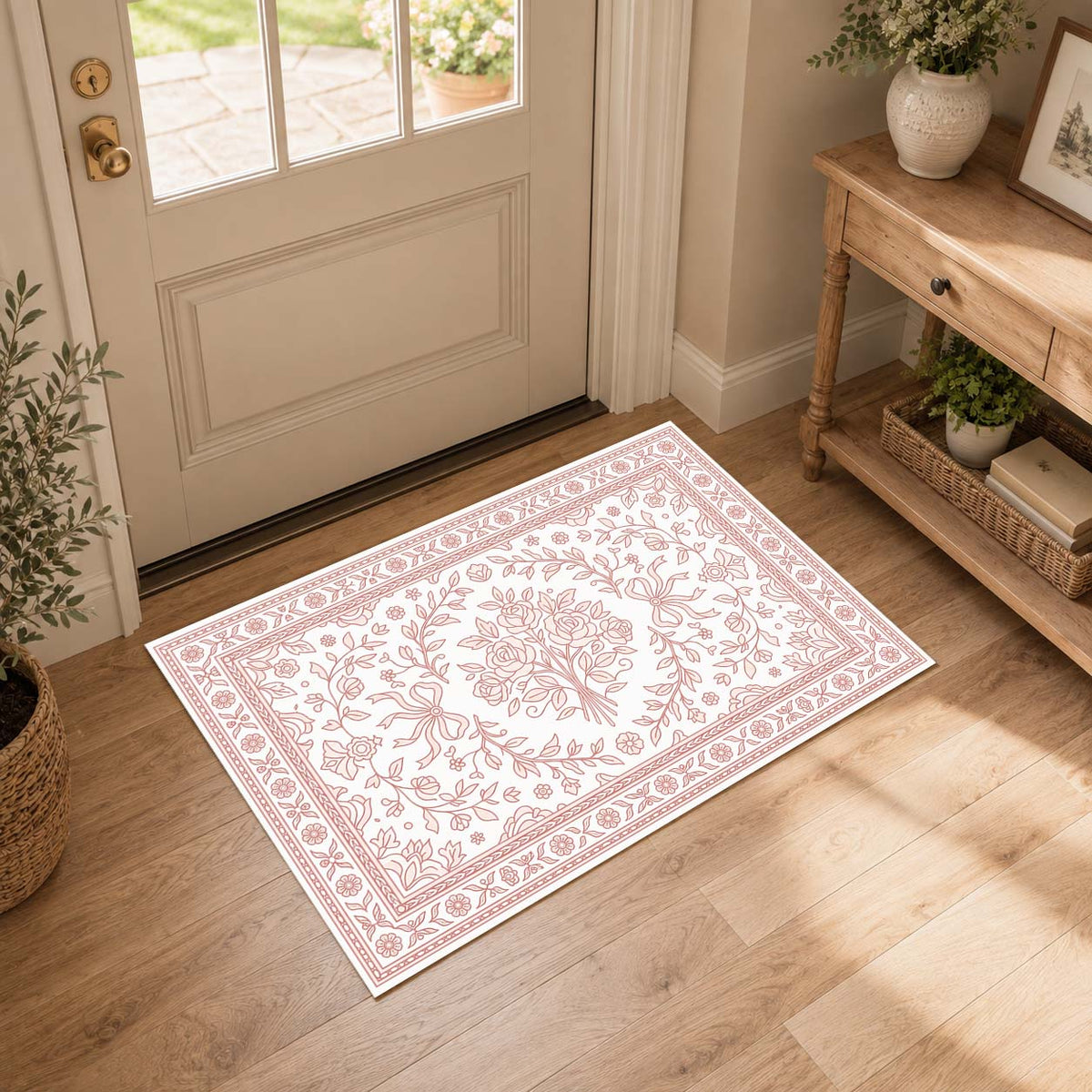 Vintage Boho Non Slip Washable Area Rug