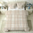 Liveonus 7pc Beige Neutral Plaid Comforter Set All Season Bedding