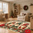Christmas Gnome Santa Non‑Slip Washable Area Rug