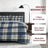 7-Piece Blue Plaid Comforter Set