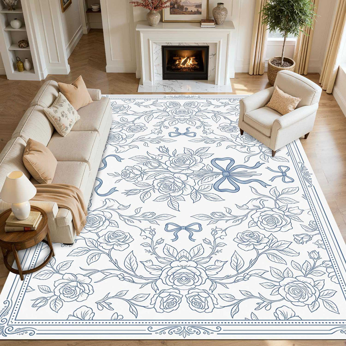 Vintage Boho Non Slip Washable Area Rug