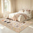 Liveonus Cute Cartoon Cat Floral Washable Area Rug